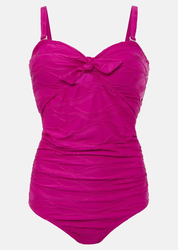 Claudia Textured Swimsuit Magenta Women Phase Eight Swimwear