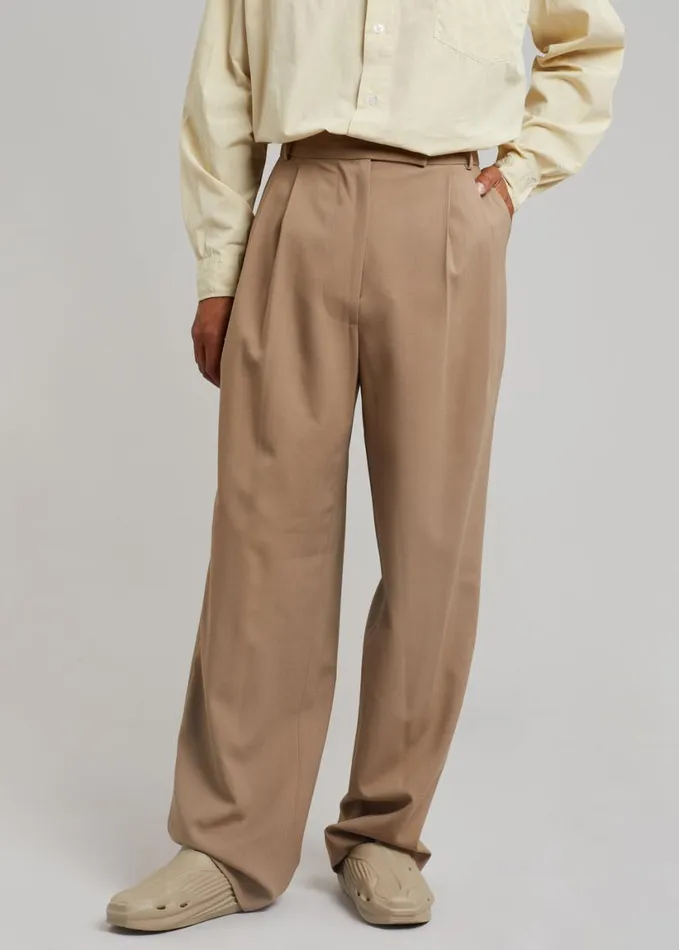 Clothing Men The Frankie Shop Beo Suit Pants 8211 Latte