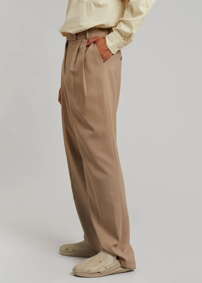 Clothing Men The Frankie Shop Beo Suit Pants 8211 Latte