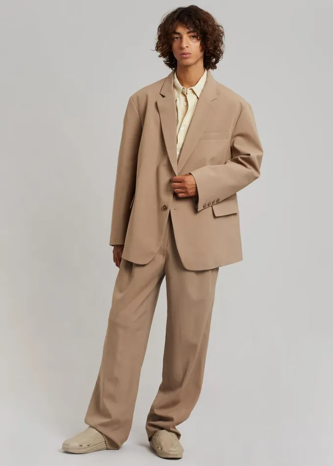 Clothing Men The Frankie Shop Beo Suit Pants 8211 Latte