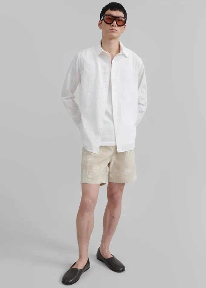 Clothing Men The Frankie Shop Samse Samse Sajabari Shorts 8211 Desert Fossil