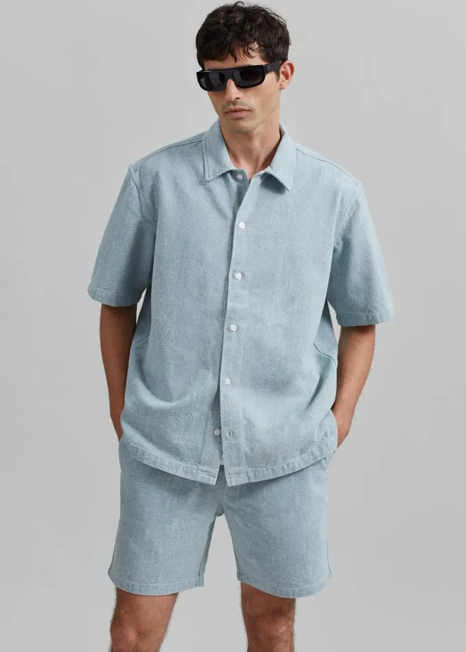 Clothing Men The Frankie Shop Samse Samse Sajabari Shorts 8211 Destructed Denim