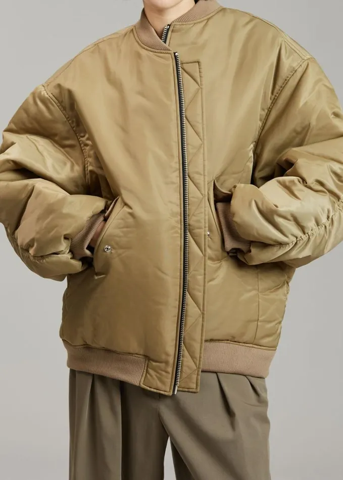 Clothing WomenMen The Frankie Shop Astra Bomber Jacket 8211 Olive