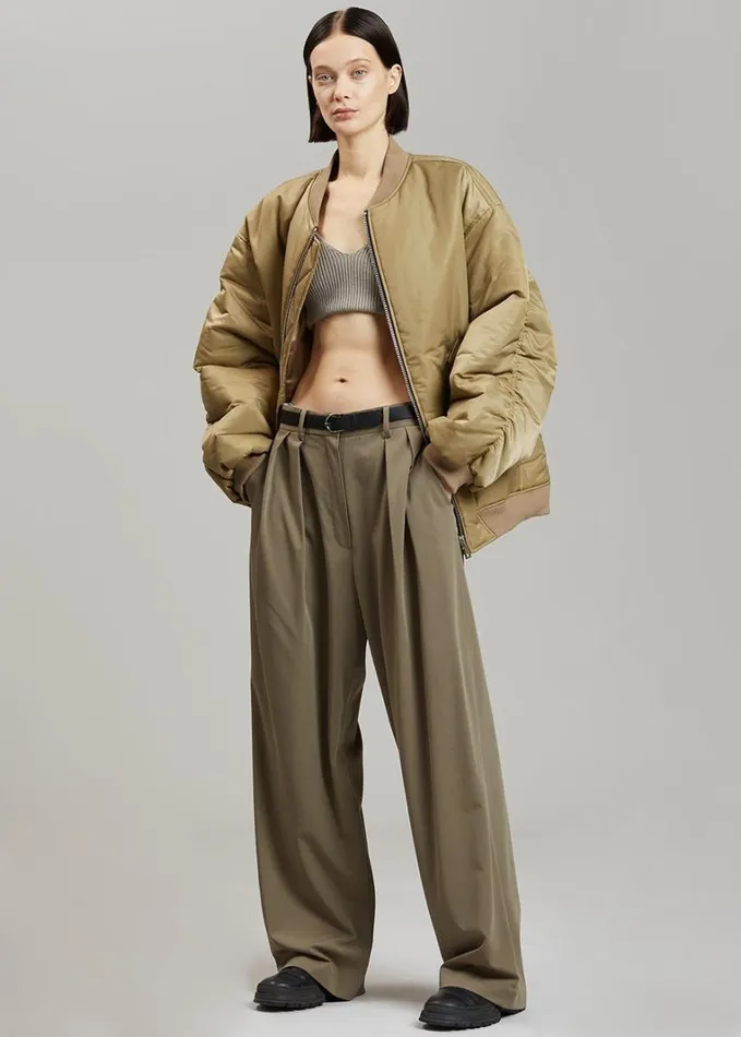 Clothing WomenMen The Frankie Shop Astra Bomber Jacket 8211 Olive