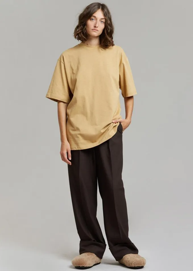 Clothing WomenMen The Frankie Shop Evora Tee 8211 Sahara