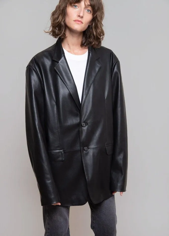 Clothing WomenMen The Frankie Shop Olympia Blazer 8211 Black