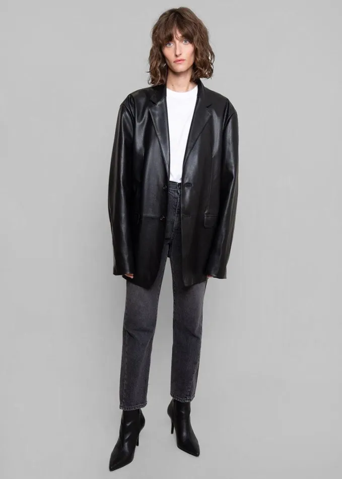 Clothing WomenMen The Frankie Shop Olympia Blazer 8211 Black