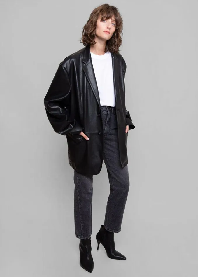 Clothing WomenMen The Frankie Shop Olympia Blazer 8211 Black