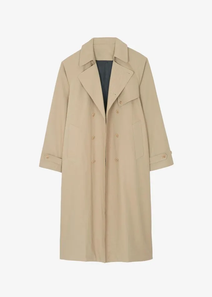 Clothing WomenMen The Frankie Shop Umi Belted Trench Coat 8211 Beige
