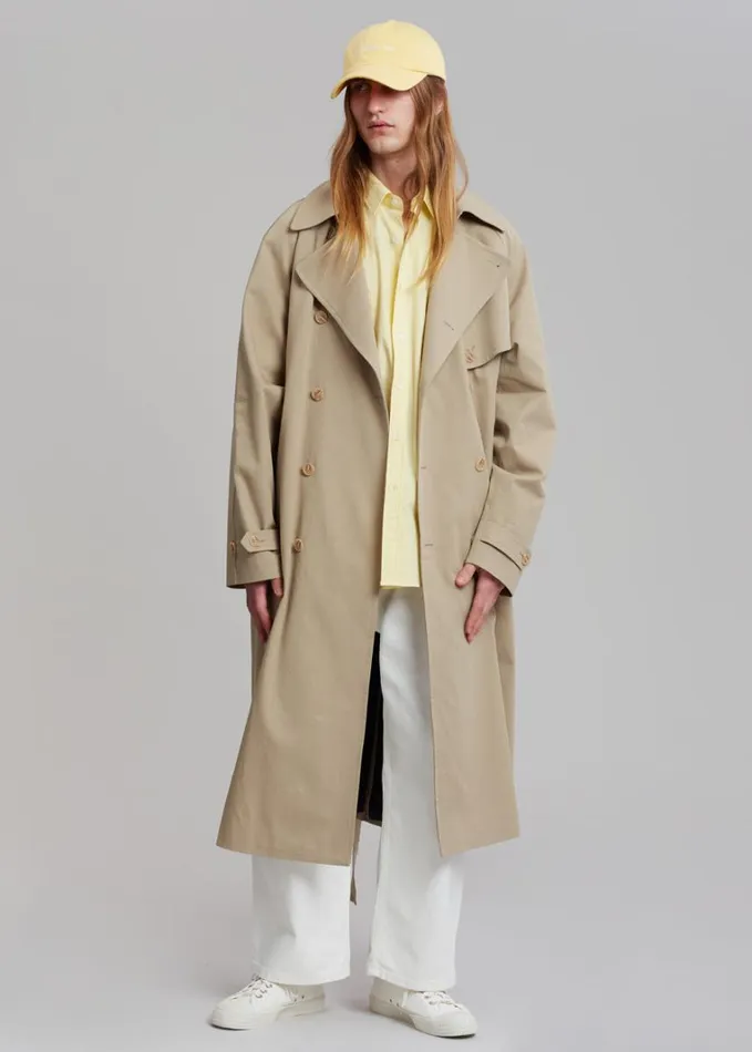 Clothing WomenMen The Frankie Shop Umi Belted Trench Coat 8211 Beige