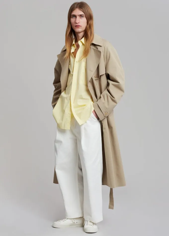 Clothing WomenMen The Frankie Shop Umi Belted Trench Coat 8211 Beige