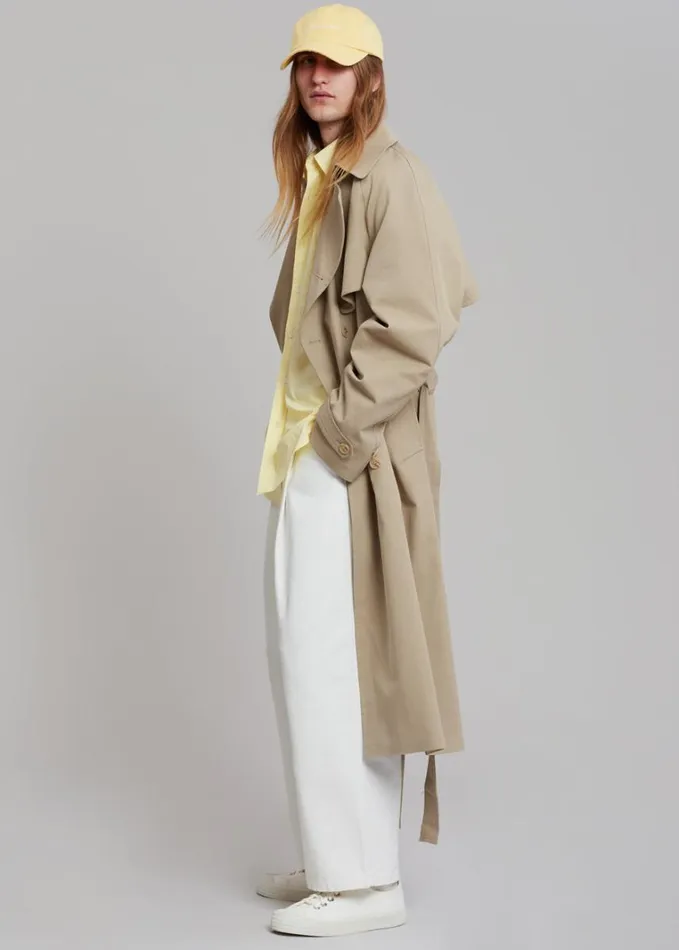 Clothing WomenMen The Frankie Shop Umi Belted Trench Coat 8211 Beige