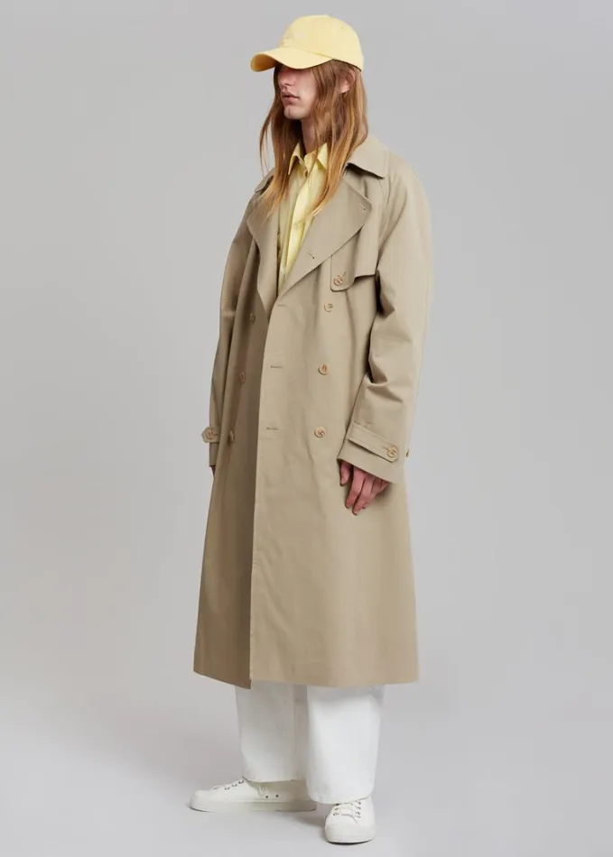 Clothing WomenMen The Frankie Shop Umi Belted Trench Coat 8211 Beige