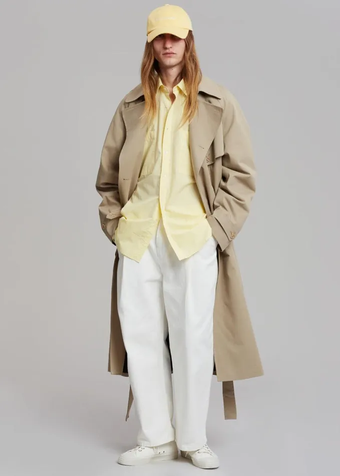 Clothing WomenMen The Frankie Shop Umi Belted Trench Coat 8211 Beige