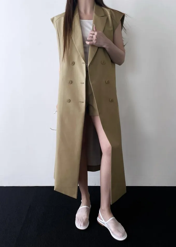 Clothing Women The Frankie Shop Alynn Vest Dress 8211 Khaki