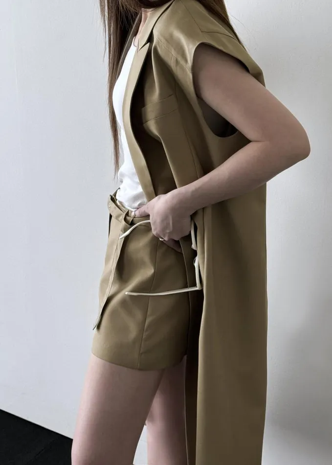 Clothing Women The Frankie Shop Alynn Vest Dress 8211 Khaki