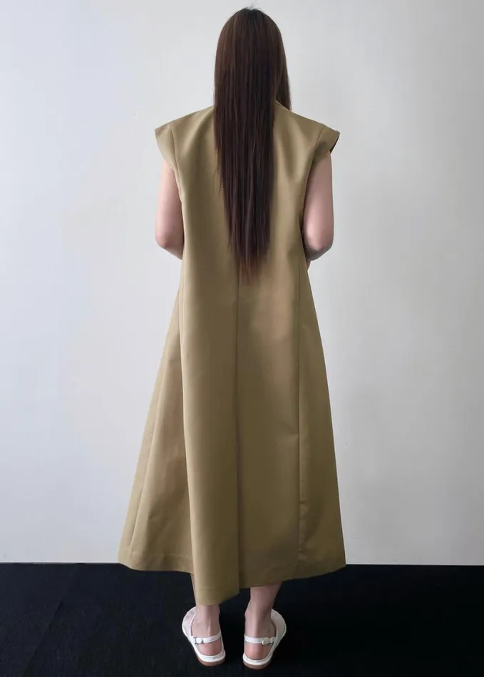 Clothing Women The Frankie Shop Alynn Vest Dress 8211 Khaki