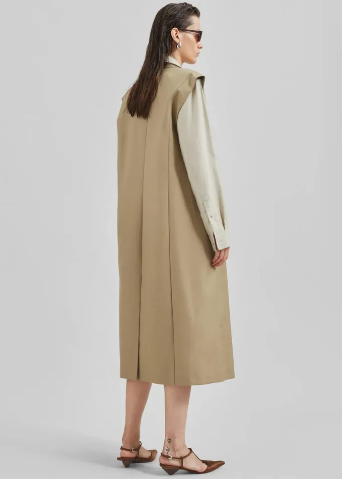 Clothing Women The Frankie Shop Alynn Vest Dress 8211 Khaki