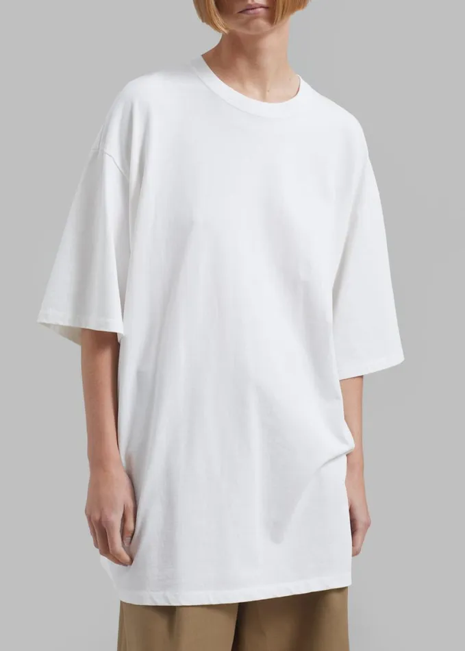 Clothing Women The Frankie Shop Avak Oversized Tee 8211 White