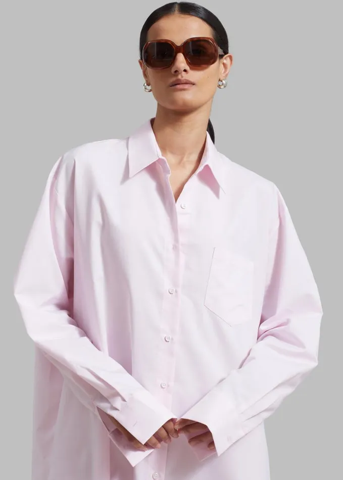 Clothing Women The Frankie Shop Avery Shirt Dress 8211 Petal