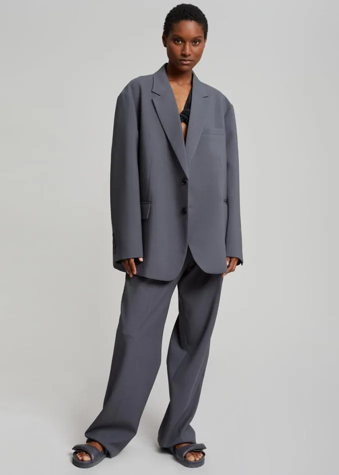 Clothing Women The Frankie Shop Bea Blazer 8211 Charcoal