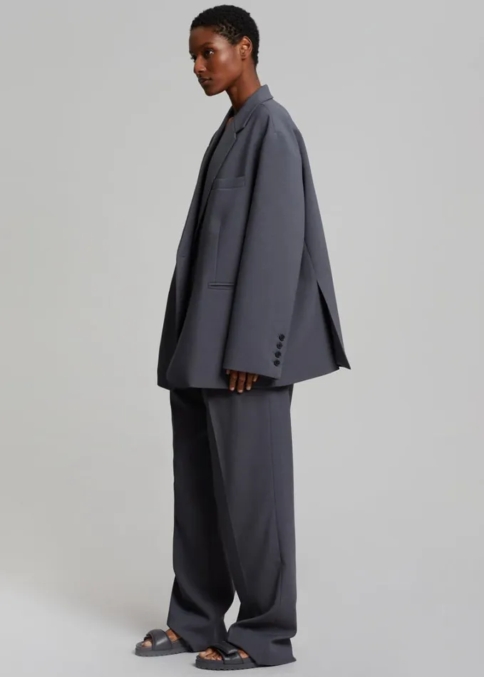 Clothing Women The Frankie Shop Bea Blazer 8211 Charcoal
