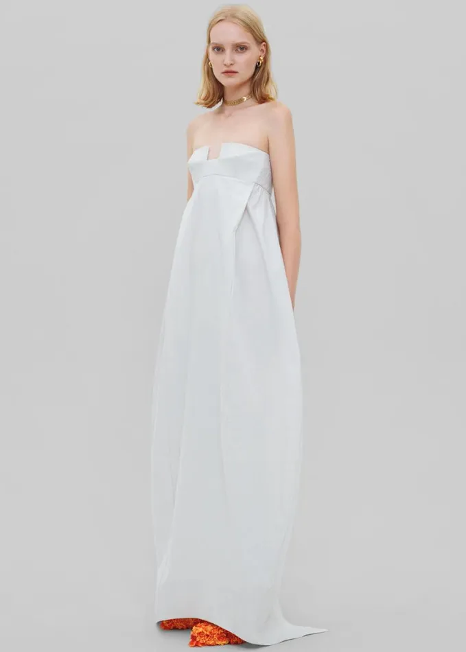 Clothing Women The Frankie Shop Bevza Balloon Long Dress 8211 Light Grey