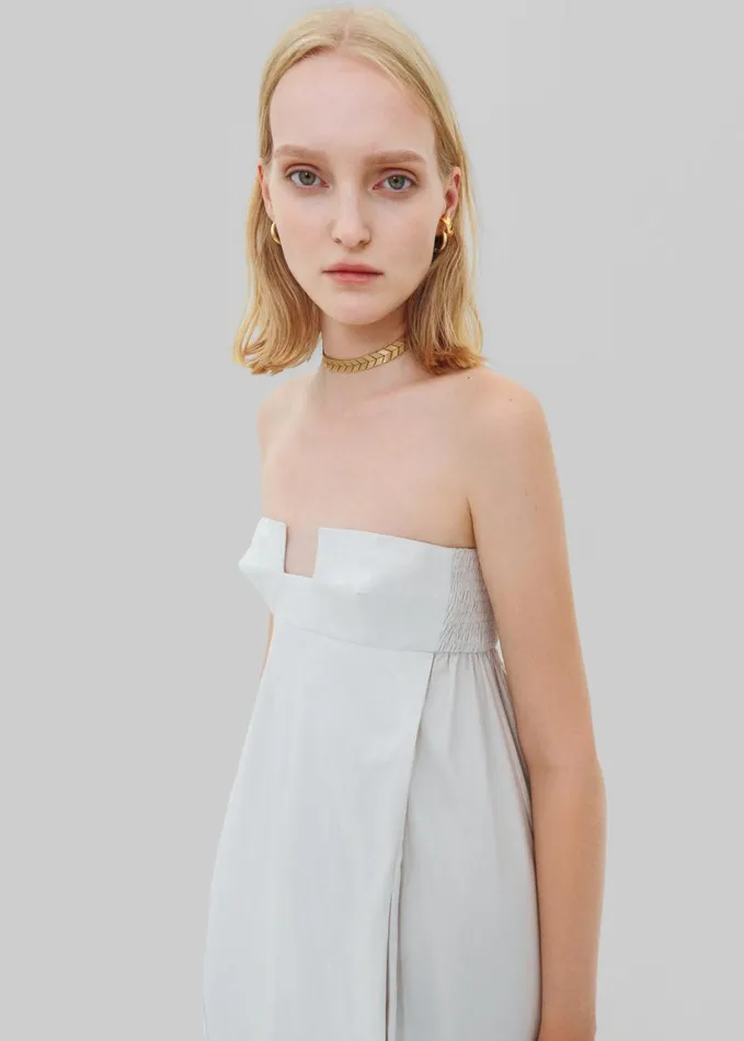 Clothing Women The Frankie Shop Bevza Balloon Long Dress 8211 Light Grey