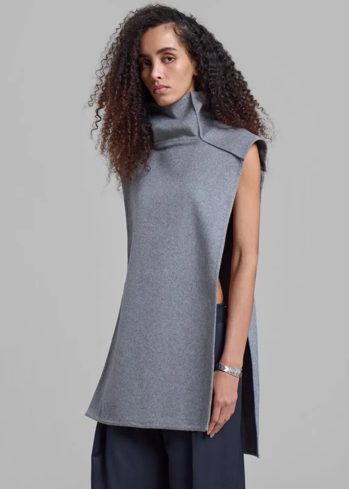 Clothing Women The Frankie Shop Bevza Manishka Vest 8211 Grey