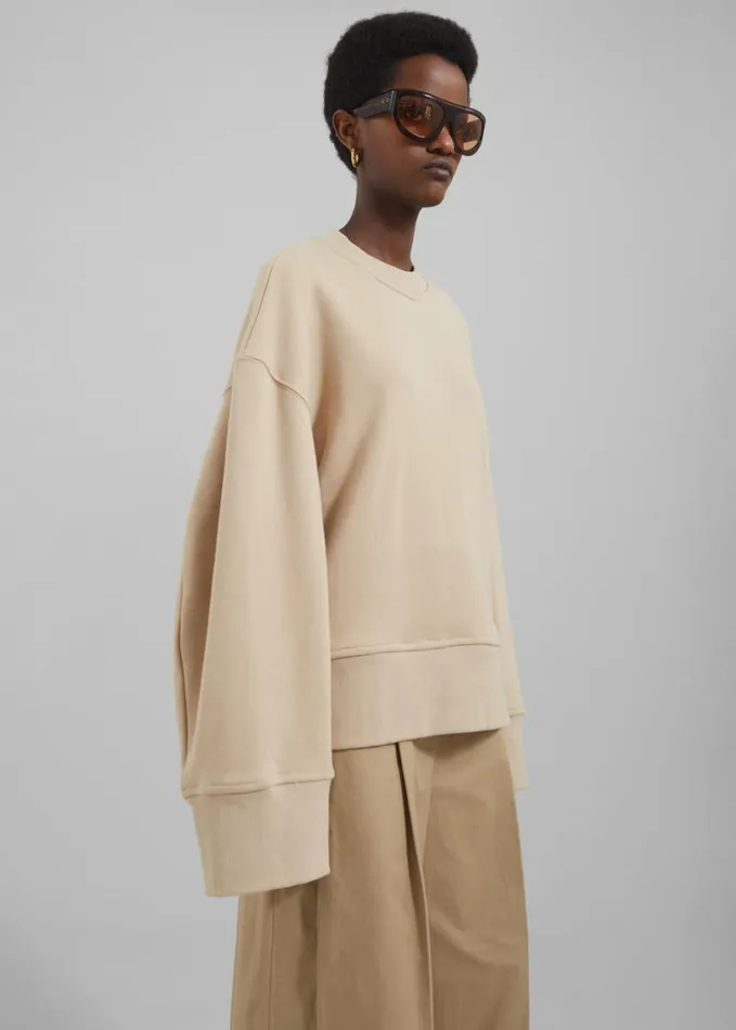 Clothing Women The Frankie Shop Clea Sweatshirt 8211 Beige