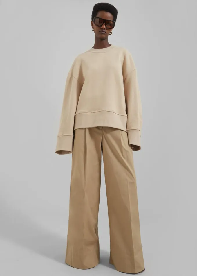 Clothing Women The Frankie Shop Clea Sweatshirt 8211 Beige