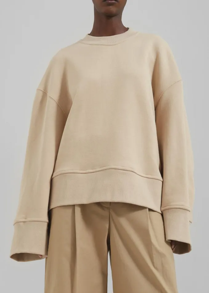 Clothing Women The Frankie Shop Clea Sweatshirt 8211 Beige