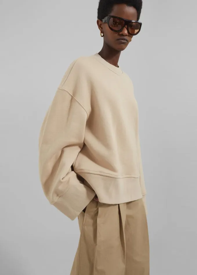 Clothing Women The Frankie Shop Clea Sweatshirt 8211 Beige