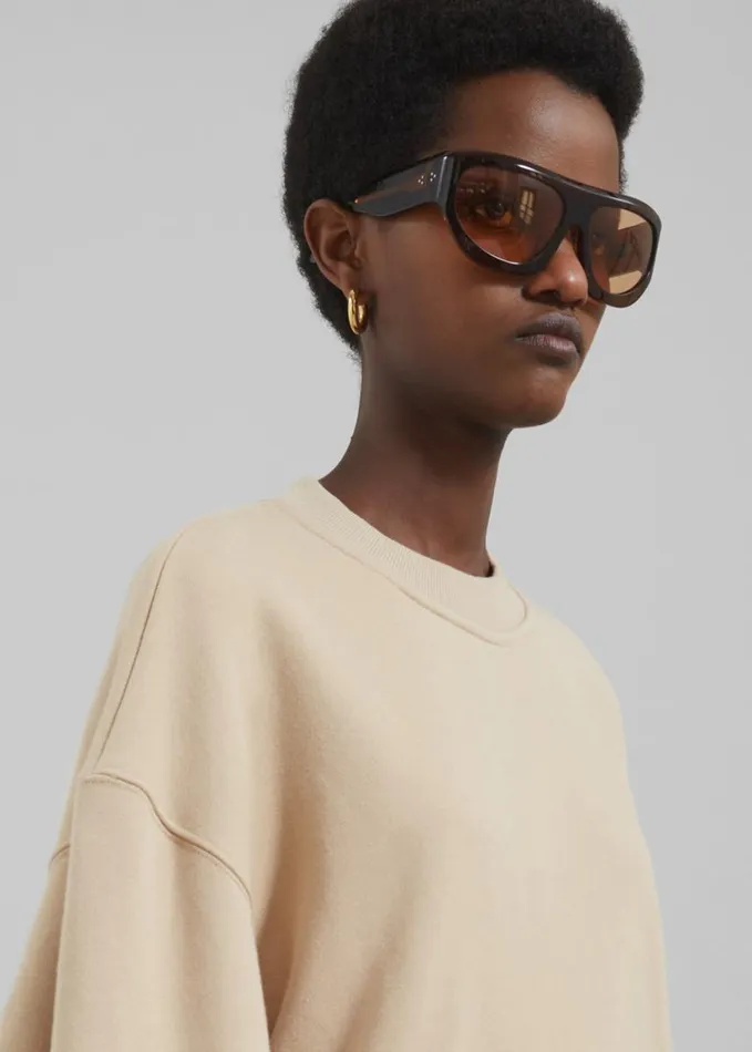 Clothing Women The Frankie Shop Clea Sweatshirt 8211 Beige