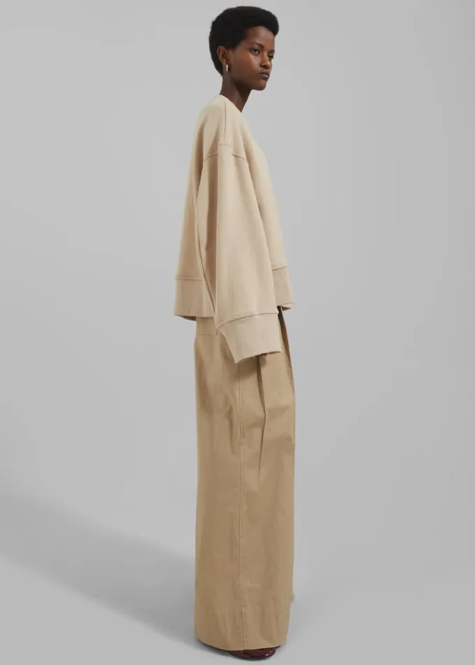 Clothing Women The Frankie Shop Clea Sweatshirt 8211 Beige