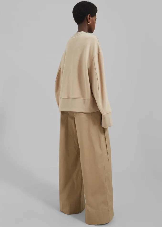 Clothing Women The Frankie Shop Clea Sweatshirt 8211 Beige