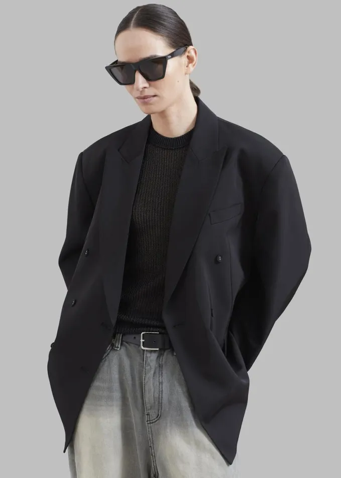 Clothing Women The Frankie Shop Demi Blazer 8211 Black