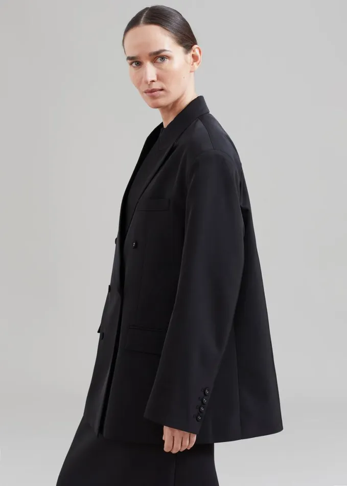 Clothing Women The Frankie Shop Demi Blazer 8211 Black