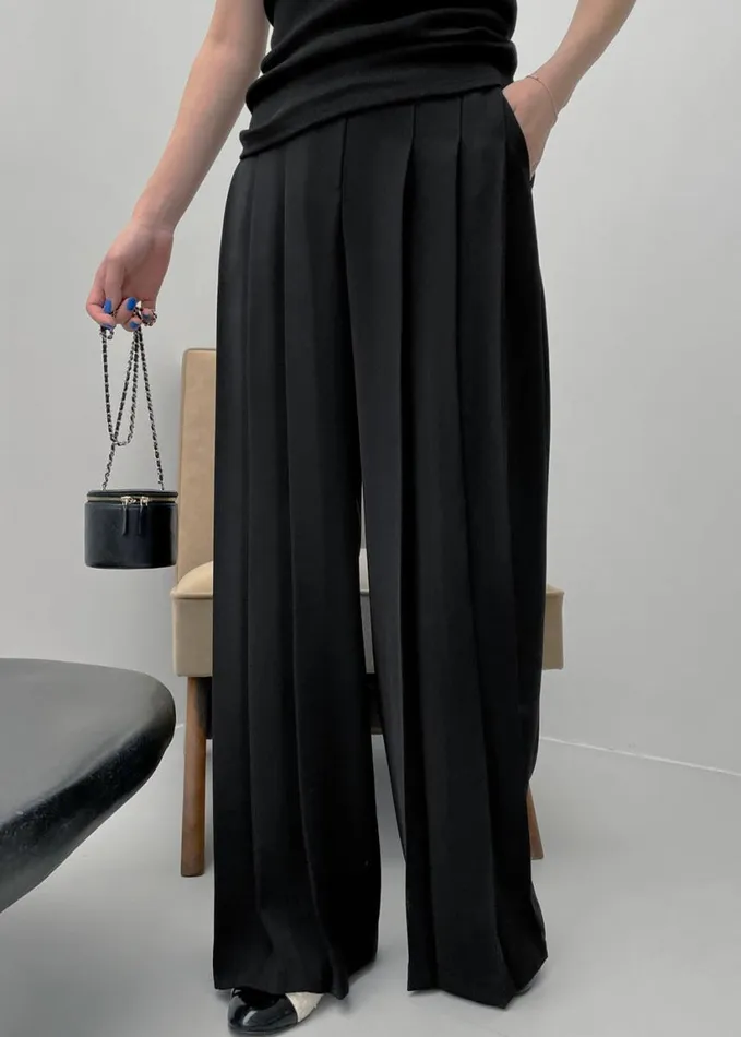 Clothing Women The Frankie Shop Dillon Pleated Pants 8211 Black