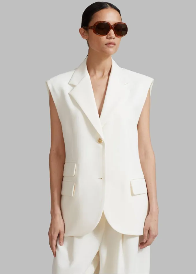 Clothing Women The Frankie Shop Eloise Vest 8211 Cream