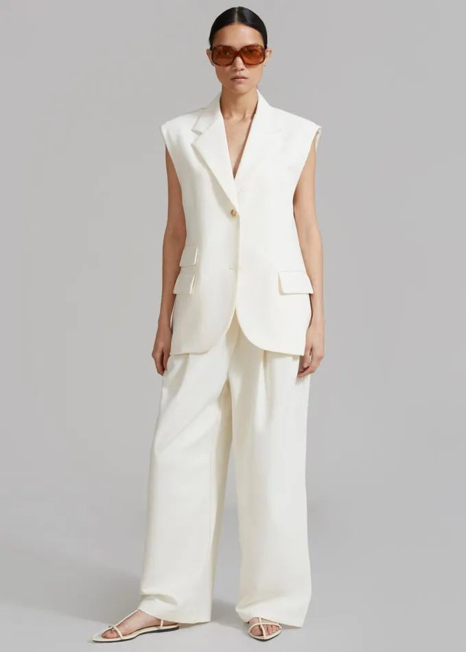 Clothing Women The Frankie Shop Eloise Vest 8211 Cream