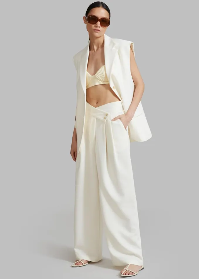 Clothing Women The Frankie Shop Eloise Vest 8211 Cream