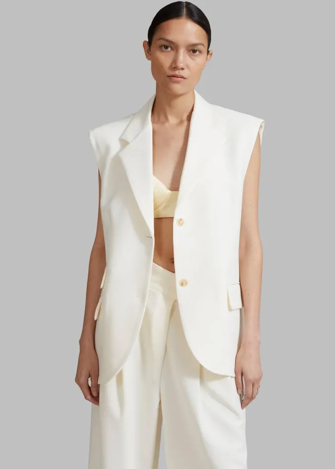 Clothing Women The Frankie Shop Eloise Vest 8211 Cream