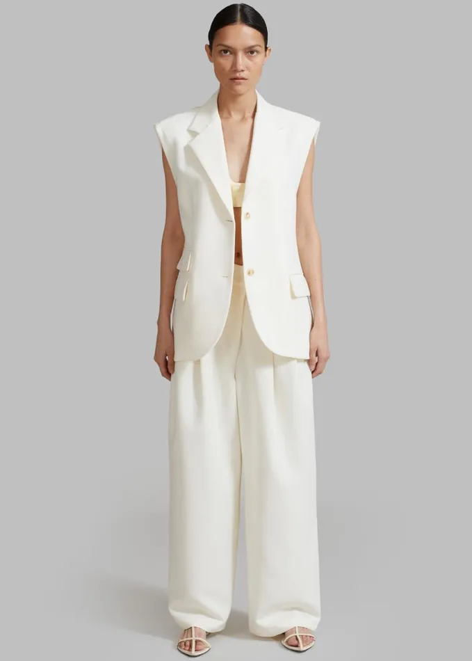Clothing Women The Frankie Shop Eloise Vest 8211 Cream