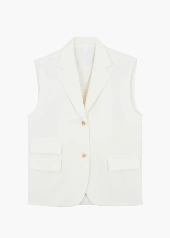 Clothing Women The Frankie Shop Eloise Vest 8211 Cream