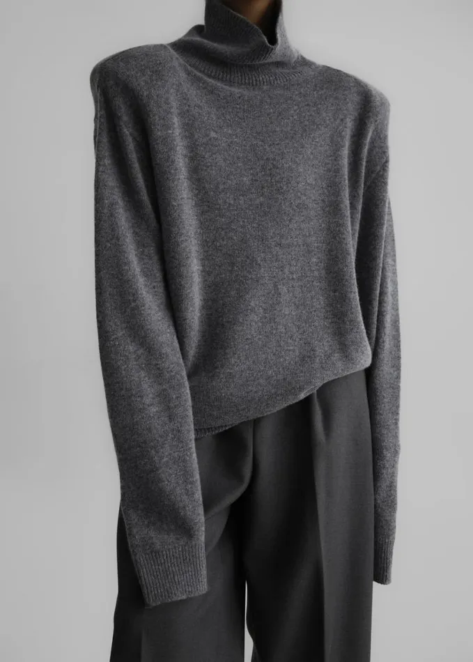 Clothing Women The Frankie Shop Emilia Mini Padded Sweater Dress 8211 Grey