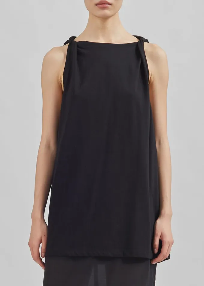 Clothing Women The Frankie Shop Erika Twisted Sleeve Tank 8211 Black