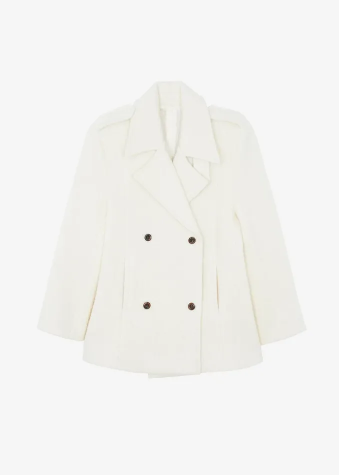 Clothing Women The Frankie Shop Esmae Wool Coat 8211 White