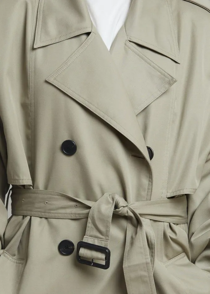 Clothing Women The Frankie Shop Eugene Trench Coat 8211 Pale Khaki