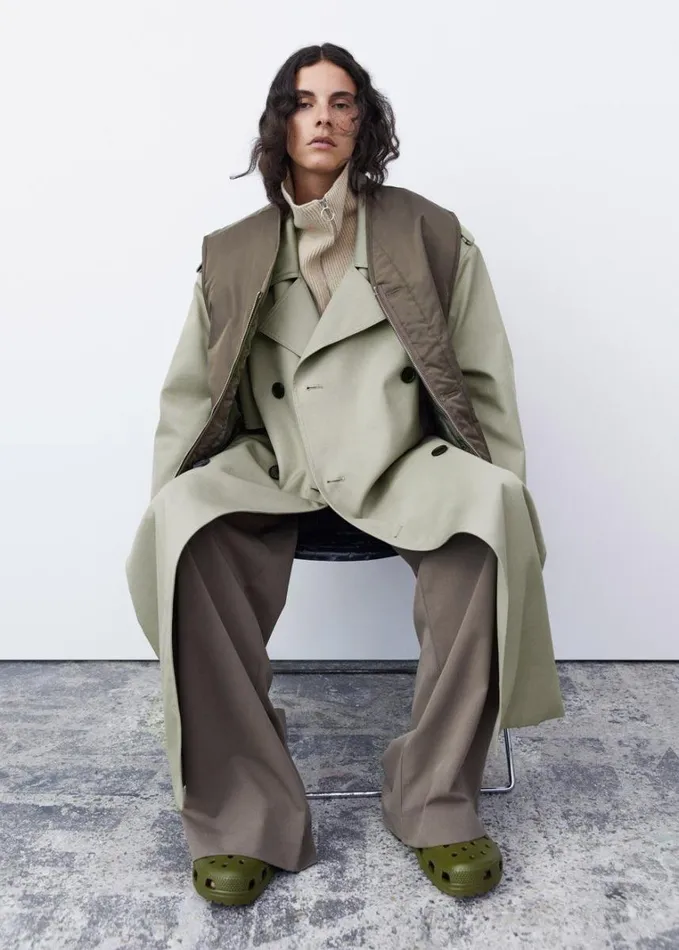 Clothing Women The Frankie Shop Eugene Trench Coat 8211 Pale Khaki